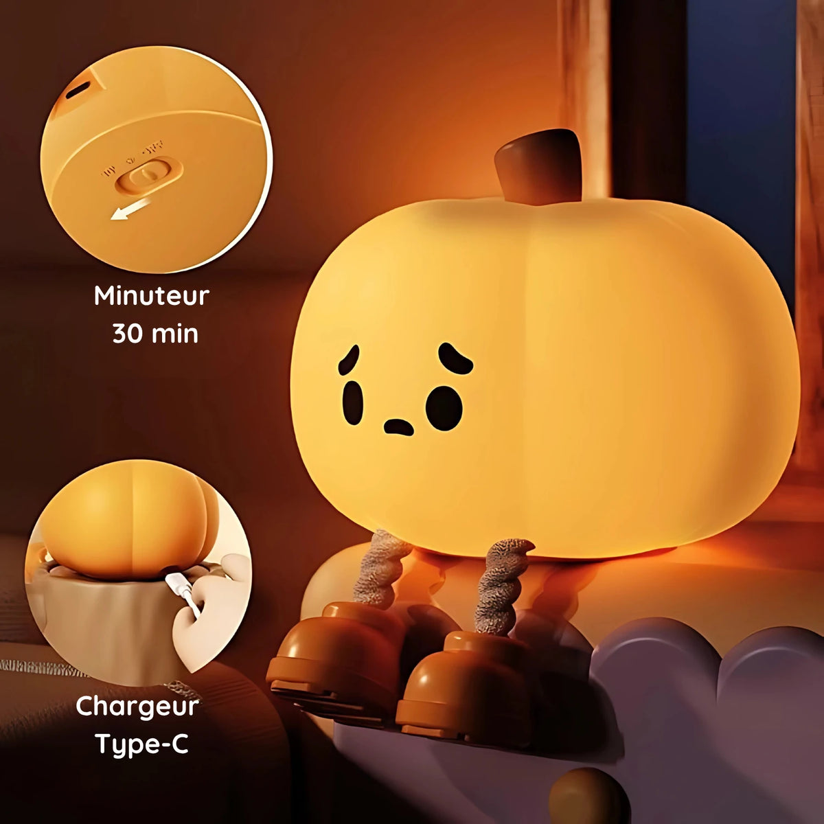 Veilleuse LED citrouille 🎃