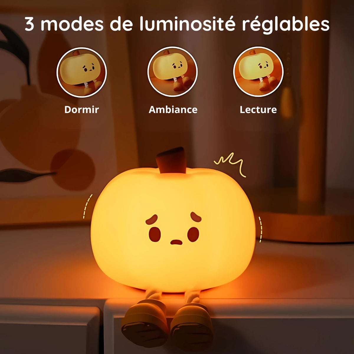 Veilleuse LED citrouille 🎃